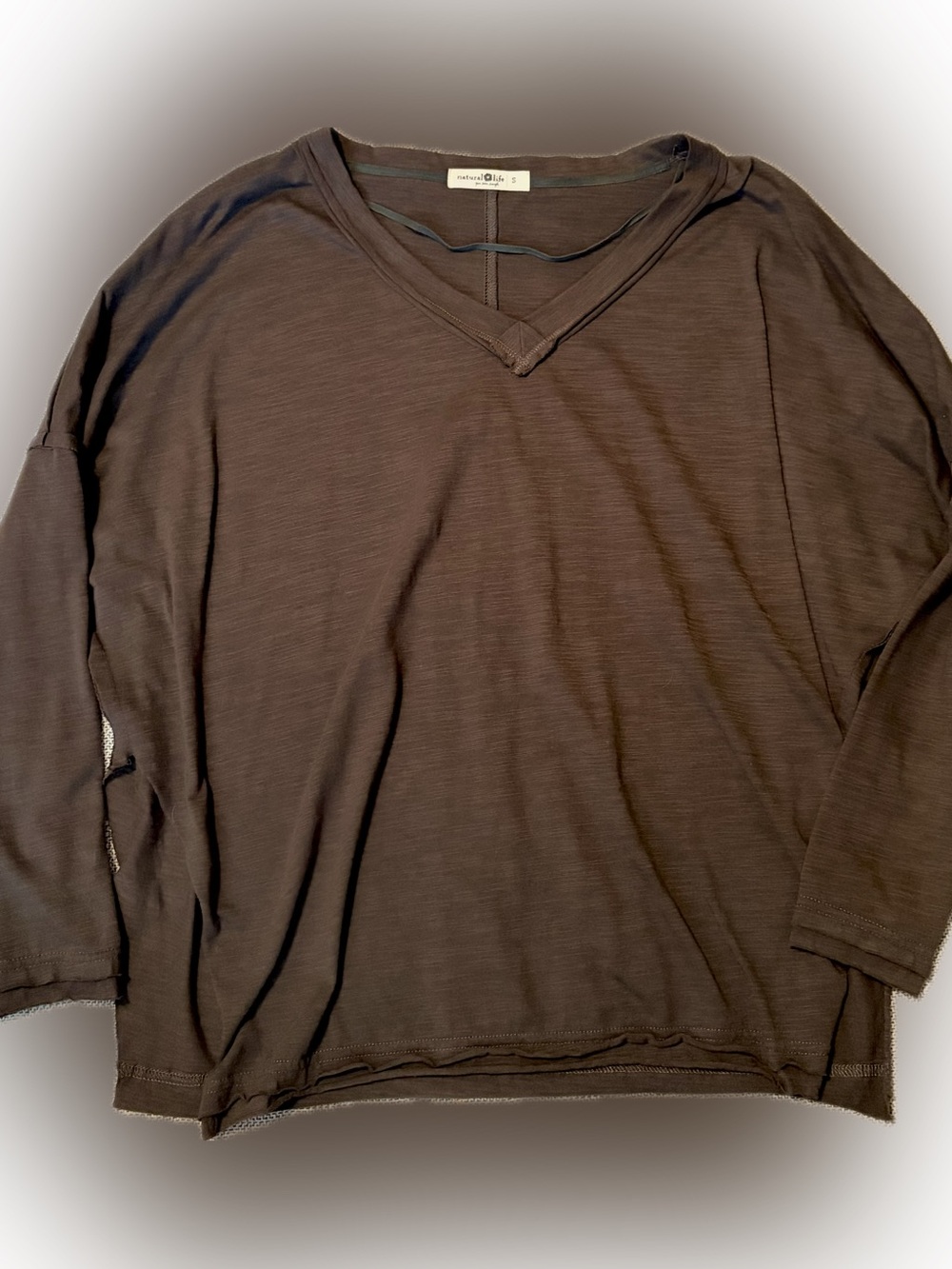 Natural Life Women’s Small Dark Olive Green Long Sleeve Top
